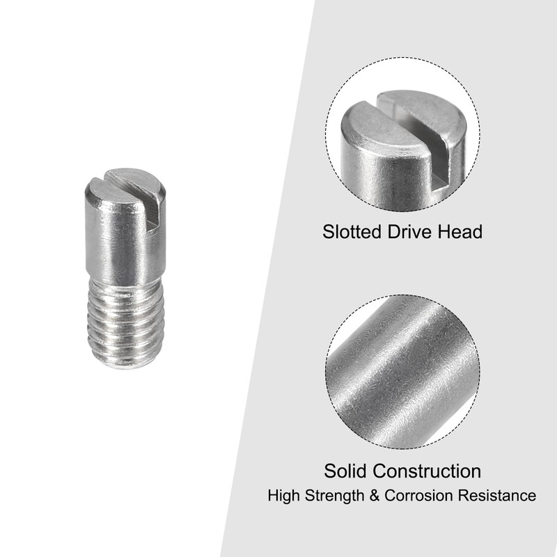 uxcell 10Pcs M5 x 12mm Slotted Cylindrical Pin 304 Stainless