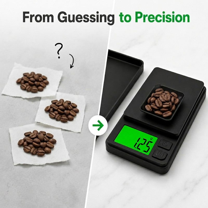 Digital Pocket Scale 1000g x 0.1g Mini Gram Scale with