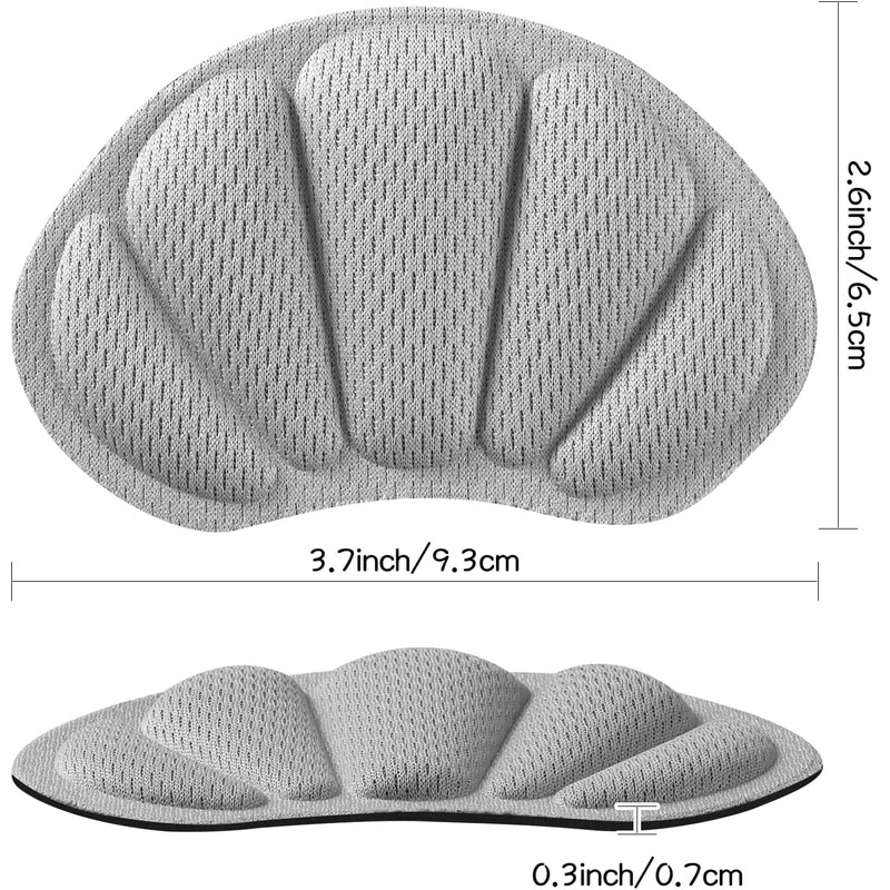 Huethy Back of Heel Cushion Pads, Adhesive Heel Grips Inserts