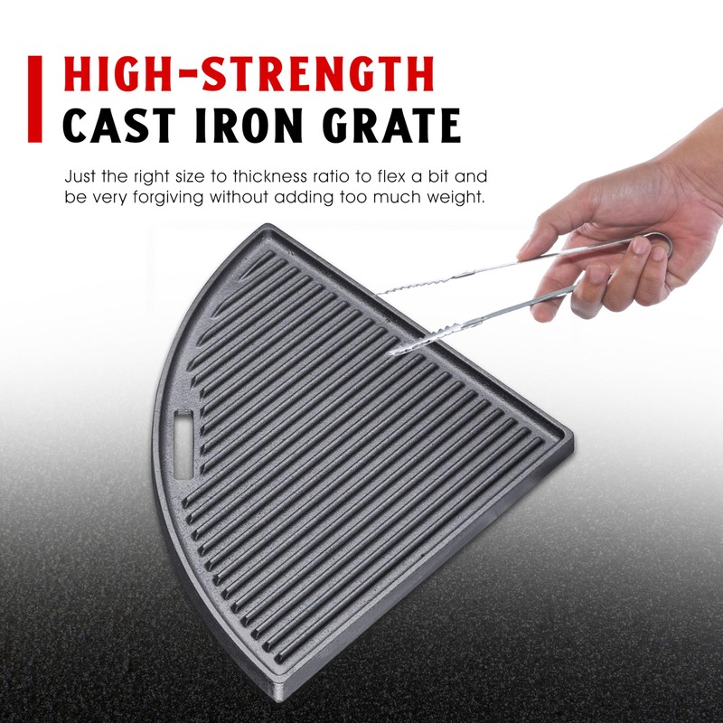 Craycort Cast Iron Griddle Hotplate Insert, Fits 22.5" Grills, Pre-Seasoned