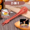 2-in-1 Food Clip Egg Whisk, Manual Multifunctional Egg Beater Serrated