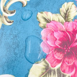 Yifasy 2 Pack Shelf Liners Blue Royal Floral Removable Drawer Lining Papers Furniture Cabinet Decorative Vinyl Film 17.7 Inch Wide