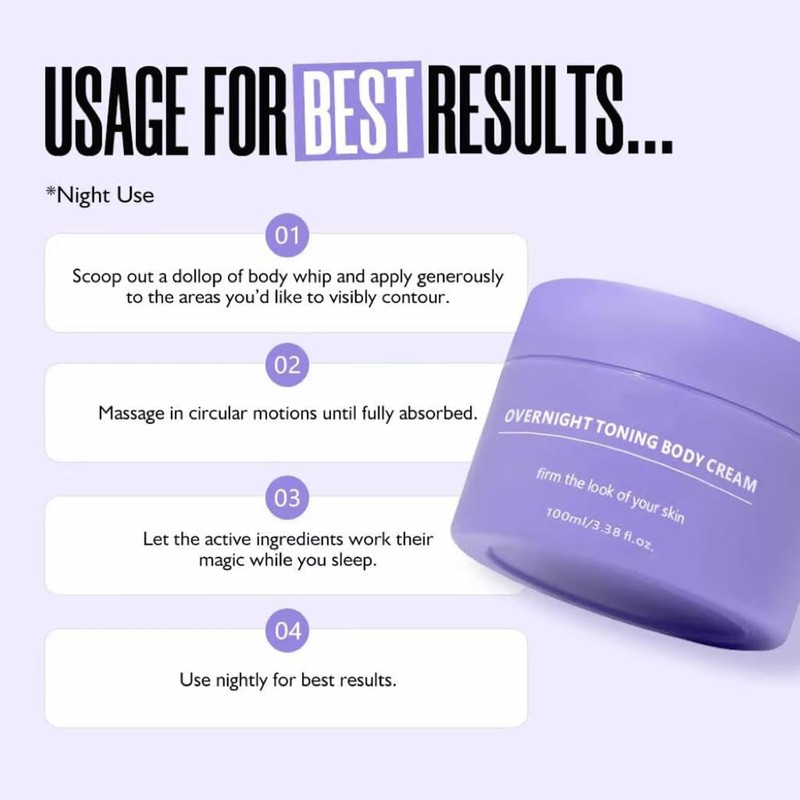 Overnight Toning Whip Facial Moisturizer Anti Wrinkle Lift Firm