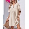 Wenrine Women Flutter Sleeve Shift Tunic Dress Casual Summer Mini