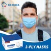 DR.MOXA 50 Pack Disposable Face Masks, Medical Grade 3 Ply