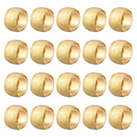 Servilleteros – Anillos redondos para mesa de comedor, fiestas, bodas, reuniones familiares, banquetes de día festivo, cena, Navidad, decoración de hebillas (juego de 20 dorado)