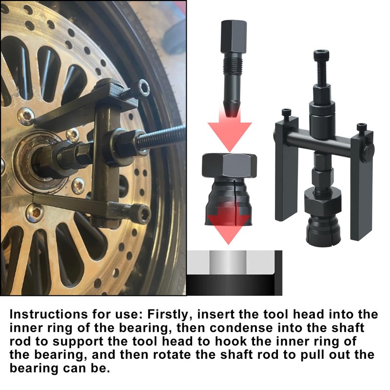 LainKeen 12pcs Motorcycle Blind Inner Bearing Puller Tool Kit, Motorcycle