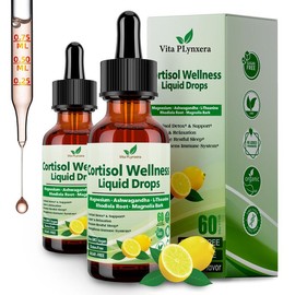 Cortisol Supplement Liquid Drops, 17-in-1 Cortisol Detox,Hormone Balanced for Women, Mood Focus, Sleep Support 2 FL/Oz:_2 bottle