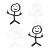 TEOZBLU Set of 4 Car Stickers, Middle Finger Funny Sticker