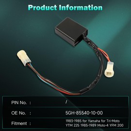 SCITOO CDI Box Module Ignition Coil for Yamaha YTM 225 Tri-Moto YFM 200 Moto-4 1983-1989