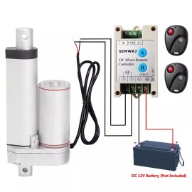 SZMWKJ DC 12V Linear Actuator &Remote Controller 2" Stroke Heavy Duty 330Pound Max Lift