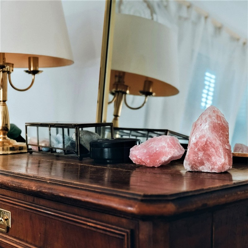 Computer stone rose quartz