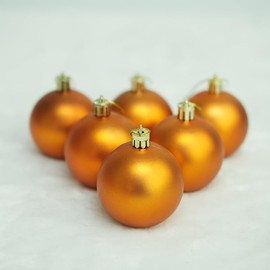 YYCRAFT Matte Orange Shatterproof Christmas Ornament 8cm Unique Color Ornament for Holiday Decor Wreaths Garlands Box Set (9 Pack,Orange)