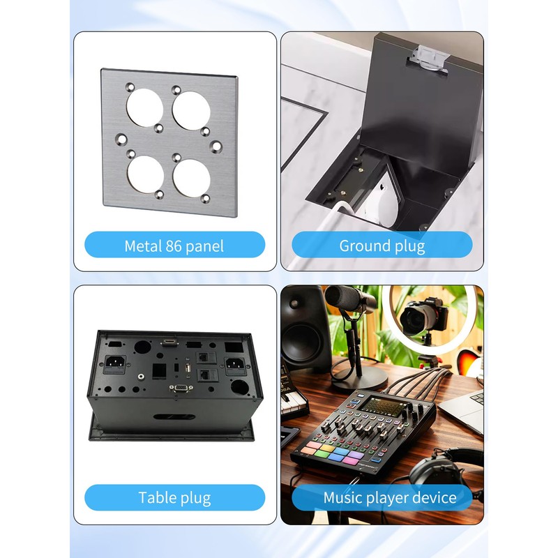 YACSEJAO D-Type 3.5mm TRS Panel Mount Cable, 18CM (M-F)