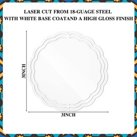 Sublimation Wind Spinner Blanks 3D Aluminum Wind Spinners Hanging Wind Spinners DIY Crafts Ornaments for Indoor Outdoor Garden Yard Window Porch Front Door Decoration (10 Pack, 8 Inch)