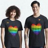 Juego de 2 broches de arco iris, diseño de corazón,