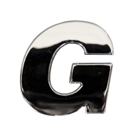 Mukojima Automobile Supplies Manufacturing MYS-036T 3D 3D Molded Emblem Sticker Alphabet G Silver