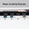 YMDK 127 Magic Academy Theme Keycaps, Retro Creative Keycap, Thick