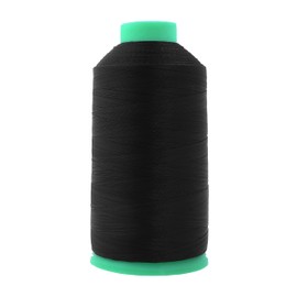 Mandala Crafts Bonded Nylon Thread Black Heavy Duty Sewing Threads - 2843 YDs Size 46 210D T45 Tex 45 Thread for Leather Jeans Weaving Outdoor Marine Upholstery Threads
