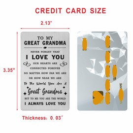 Gezxin Great Grandma Mothers Day Card- Great Grandma Birthday Gifts from Grandchildren- I Love My Great Grandma Easter Christmas Xmas Wedding Valentines Thanksgiving Day Presents