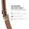 white deer Men's Ratchet Leather Belt Without Holes Automatic Closure