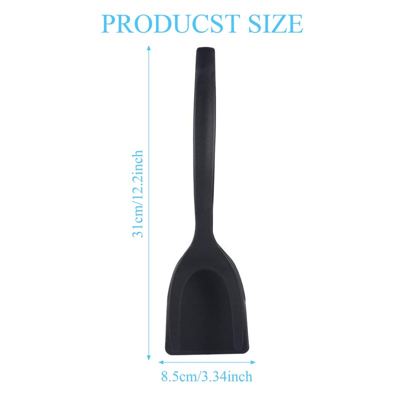 LIAMGUS Black Fried Egg Flipper, 2 in 1 Spatula, Egg