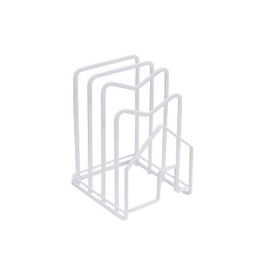 QINGQIU Cutting Board Stand, Large Capacity, Stable, Durable, Hygienic, Cutting Board Stand, Kitchen, Chopping Board Holder, Stylish, Cutting Board Storage, White