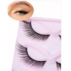 Generic 5 pairs of slender long curly fox eye manga lashes eyetail elongated false eyelashes 16mm