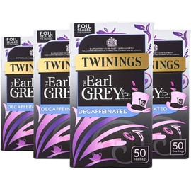 Twinings Decaffeinated Earl Grey Tea 200 Tea Bags, (Multipack of 4 x 50 Tea Bags)