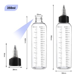 MQWDGJ Squeeze Bottle, 5 Pcs Squeezy Sauce Bottles, 230ml Squeeze Condiment Bottles Plastic Squeeze Condiment Bottles with Lids for Cookie Decorating Sauces Ketchup Salad DIY Crafts