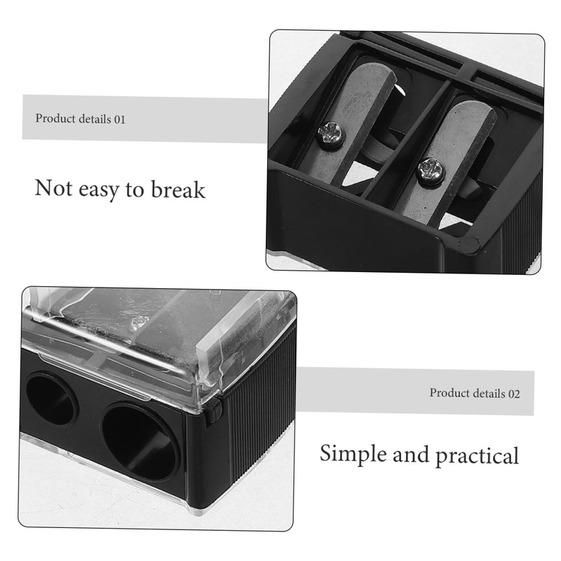 WOONEKY 5pcs Eyebrow Pencil Sharpener Lip Liner Eyeliner Sharpener Dual