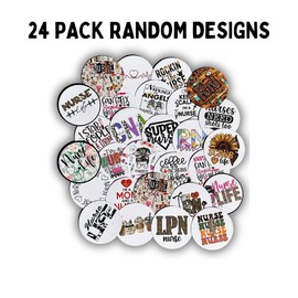 Nurse Freshie Cardstock Circles Cutouts Rounds 2.5” inches | 24 pk mixed | Oven Bake w/Aroma Beads Scented Oil Resistant Paper RN LPN CNA Scrub Life Freshie