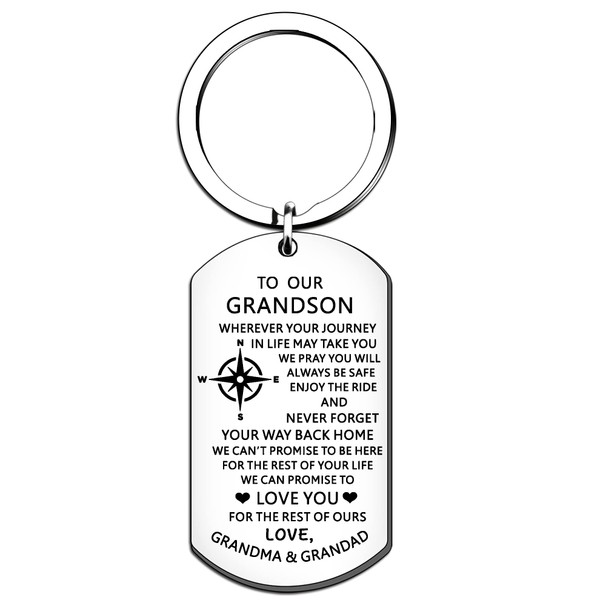 HULALA To Our Grandson Keyring Key Ring Gifts From Grandparents