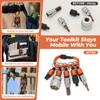 3PCS 3/8" Socket Holder Keychain Set,Drive Quick-Release Organizer with Locking
