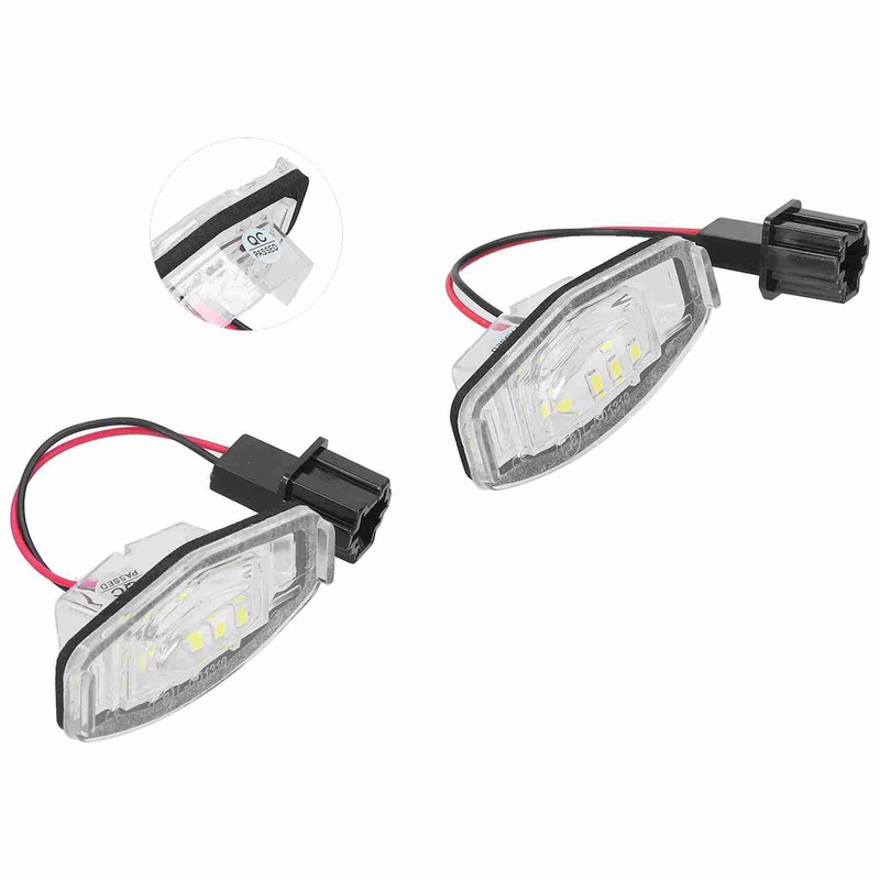 Pair of LED License Plate Lamp White Light 34100S0A013 Fit
