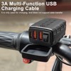 Waterproof Motorcycle USB Charger with 3 Ports, 36W Universal Fit