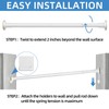 CorkLatta White Shower Curtain Rod,1 Inch Diameter Stainless Steel Adjustable