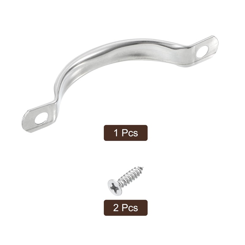 sourcing map Stainless Steel Door Pull Handles, 1Pcs 78mm/3.07" Long