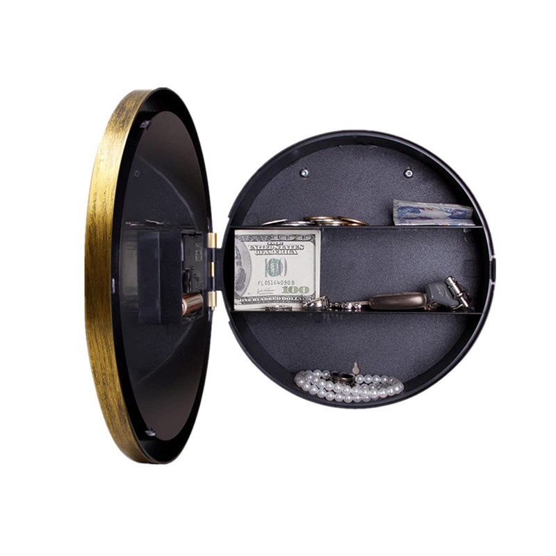 TKSE Wall Clock Safe, Vintage Wall Clock Safe Box Secret