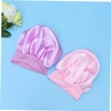 IWOWHERO Wide Side Elastic Satin Sleep Bonnet for Women Headband