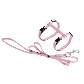 Flamingo Cat Harness with leash Ziggi Light pink 22-36cm 27-46cm 110cm 10mm