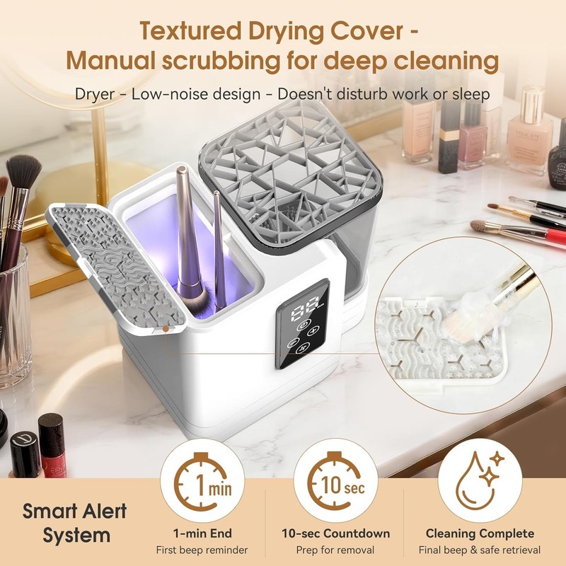 5-in-1 Electric Makeup Brush Cleaner & Dryer Machine- Portable Automatic