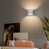 Aipsun Nickel Modern LED Wall Sconce Hardwired Indoor Wall Lights