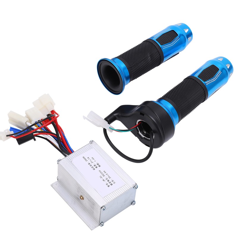 24V 250W Electric Bicycle Controller Kit Blue Crystal Twist Throttle