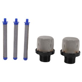 2PCS 288716 Inlet Suction Strainer and 3PCS Airless Spray Machine Filter Kit Washable Reusable Airless Paint Sprayer Inlet Strainer for Replacement