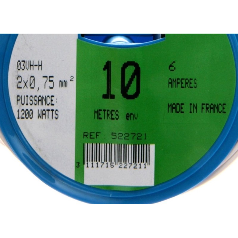 Profiplast PRP522721 Cable Coil 10 m HO3VHH 2 x 0.75