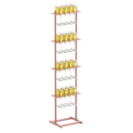 YAGEANNL Champagne Wall,Champagne Wall Holder for Party,4 Tier Metal Champagne Wall Stand 32 Wine Glass Champagne Wall for Champagne Cups at Weddings, Bridal Shower Parties & Events