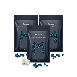 Maxpearl Hard Wax Beads, 300g Hair Removal Wax Beans for Brazilian Bikini, Face, Eyebrows, Underarms, Arms, Chest, Back, Legs, Pack of 3