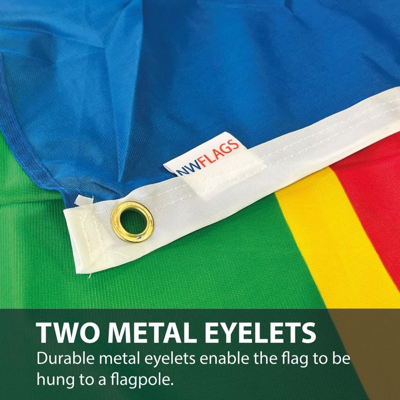 NWFlags Outdoor Heavy Lincolnshire Flag 5ft x 3ft 110d Knitted