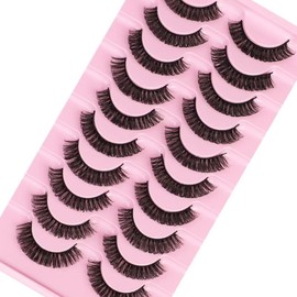 False Eyelashes, Russian Strip Lashes, Fluffy Eyelashes Perfect for Parties, Weddings, Birthday Gifts, Eye Lashes for Every Type of Eyes, Eyelashes, Fake Lashes Natural Look (Lashes DH06-03)